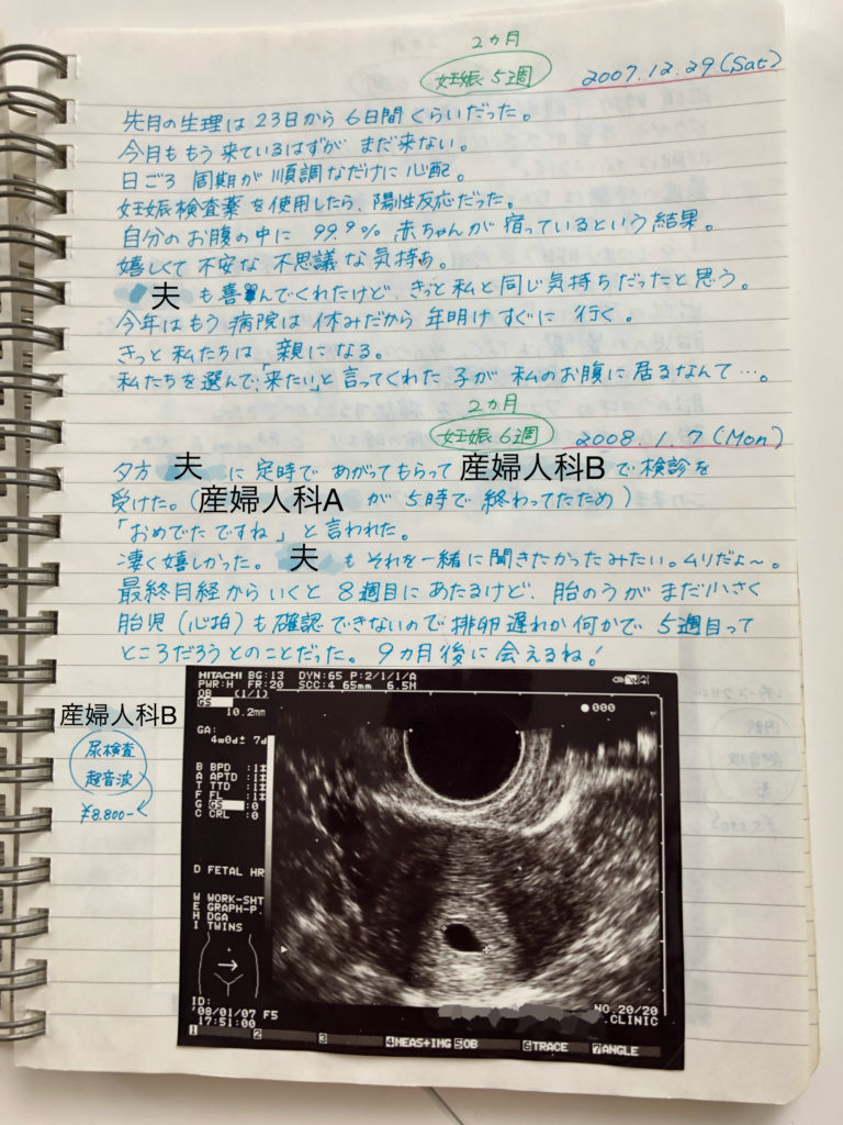 妊婦健診の記録 妊娠初期 エコー写真有り 嘉藤三華の男児育児ブログ 怒ってごめんね